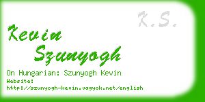 kevin szunyogh business card